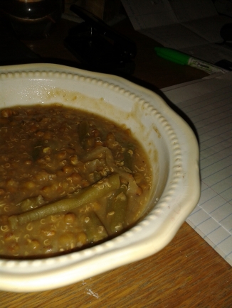 Slow Cooker Mung Bean and Quinoa Soup 
